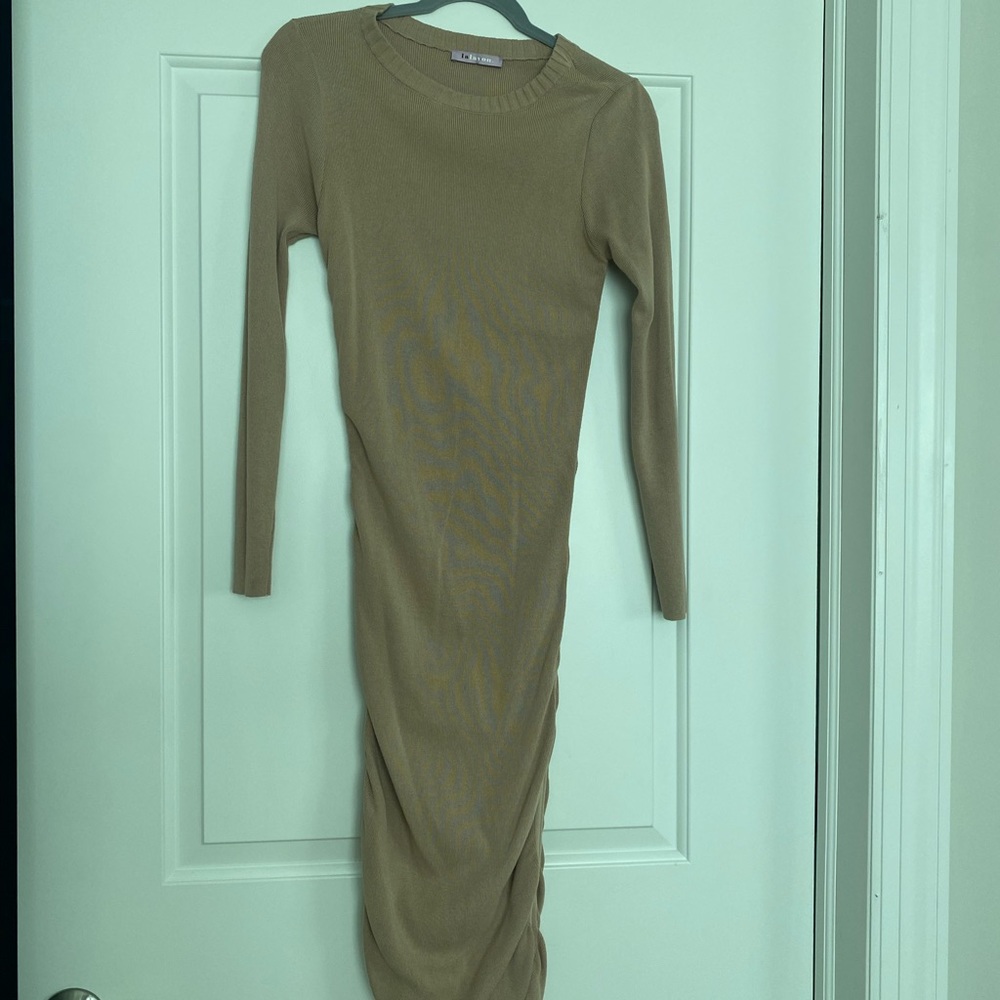 Nude sweater dress